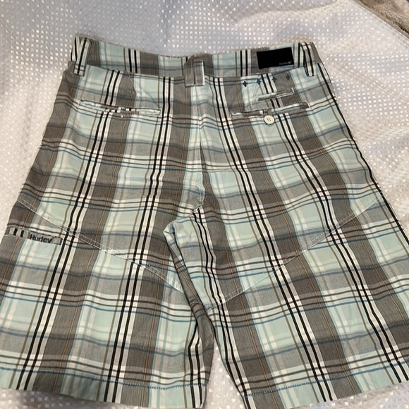 HURLEY PLAID SHORTS 100% COTTON 31 - Picture 3 of 7